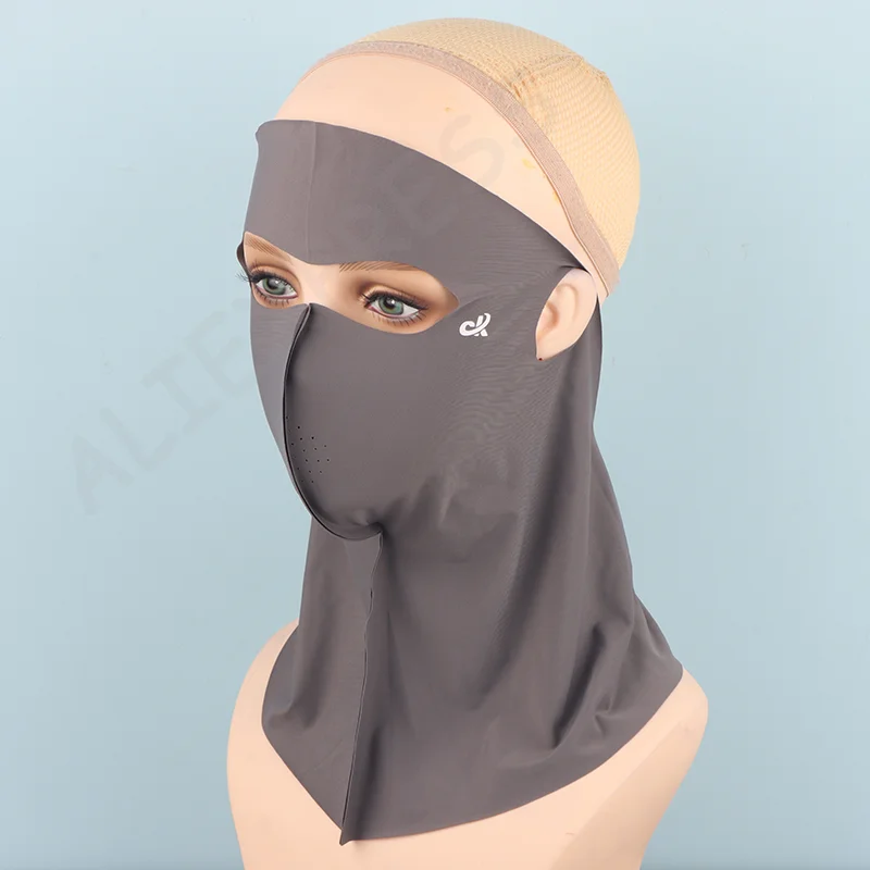 [G]Ice Silk Sun Protection Mask Anti-UV Neck Scarf Neck Protection Dustproof Sunshade Face Mask Summer