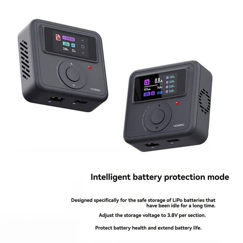 405AC Gan 60W Smart Charger RC Model Battery Fast Charger For 1- 4S Life Lihv Lipo 1- 7S Pb 1- 12S Nimh/Cd Battery EU PLUGABGI