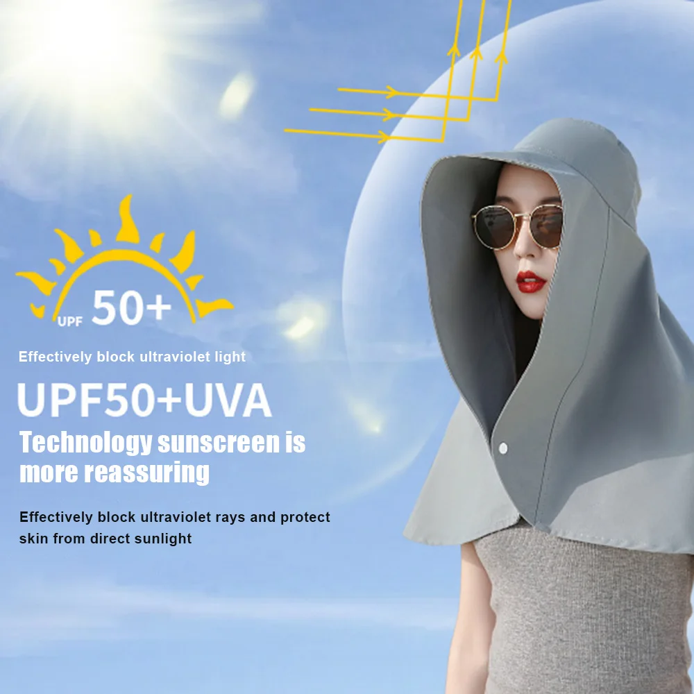 

Summer Sun Hat Protection Neck Protect Shawl Face-covering Fisherman Hat Ultraviolet Resistant Shaded Breathable Ladies 1pc D88