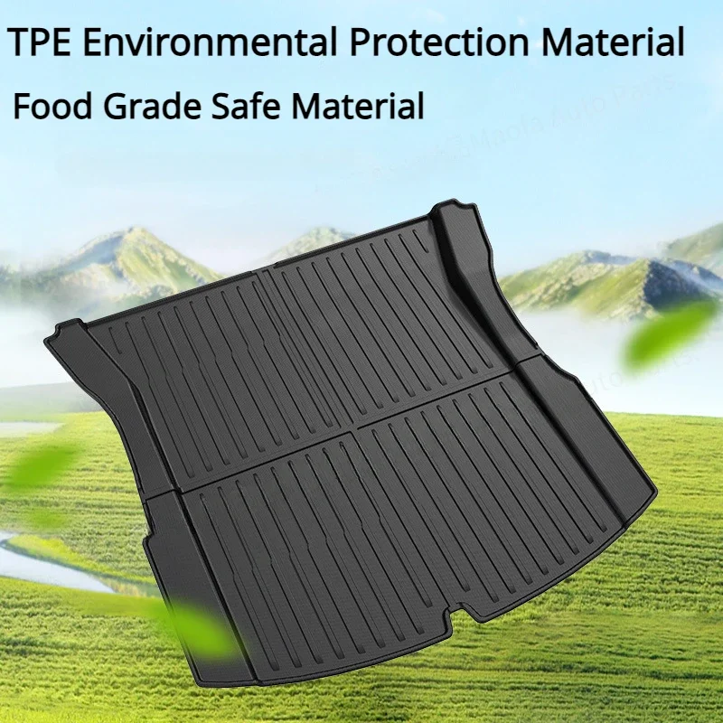 For Tesla Model 3+ Trunk Mats TPE Waterproof Wear-resistant Foot Pads Front Rear Trunk Mat New Model3 Highland 2024 Accessories