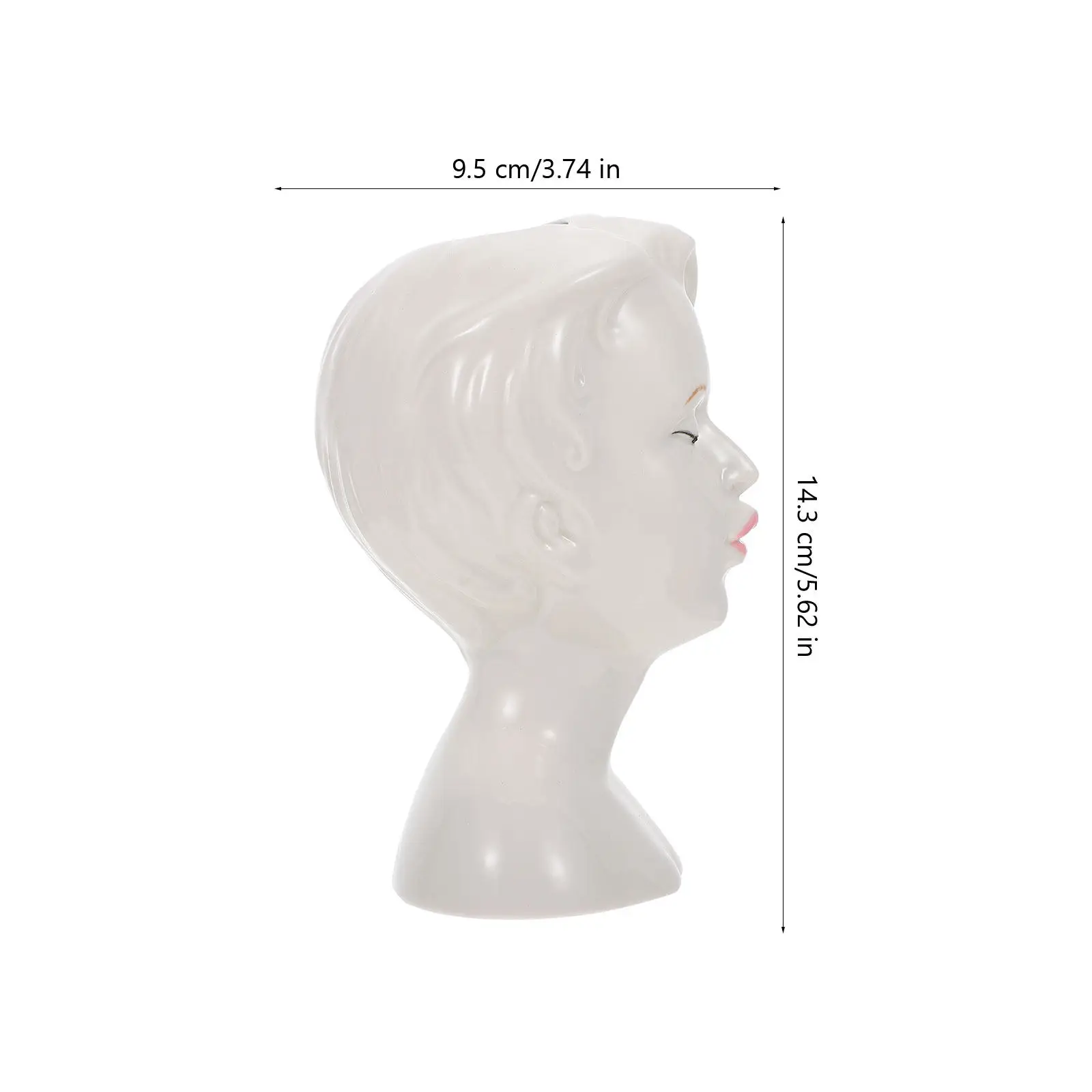 1Pcs Unique Face Modeling Ceramic Vase Decorative Flower Arrangement Container with Simple Beauty Design for Indoor Scene Layout