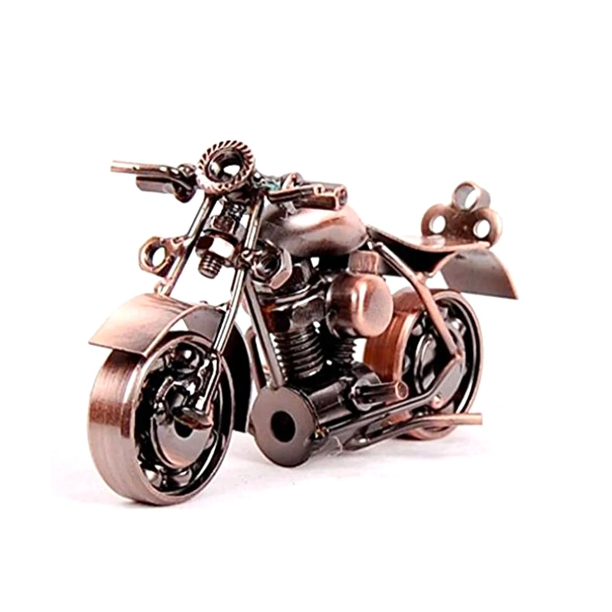 

Metal Motorcycle Decor Figurine Iron Motorcycle Sculpture Desk Decor Art Gift Home Decor Bronze