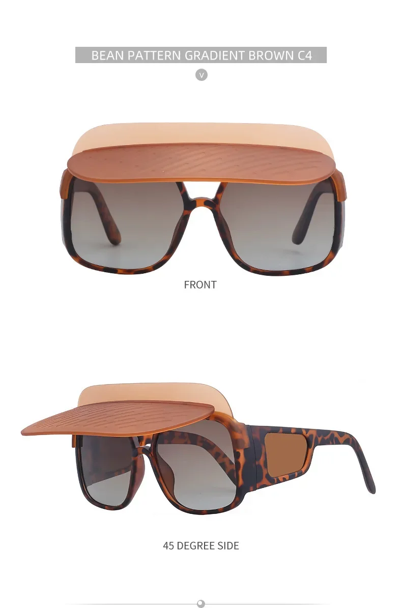 Hochklappbare polarisierte Sonnenbrille, multifunktionale Sonnenschutz-Sonnenbrille, Outdoor-Camping-/Angelbrille für Damen und Herren – Detail 18