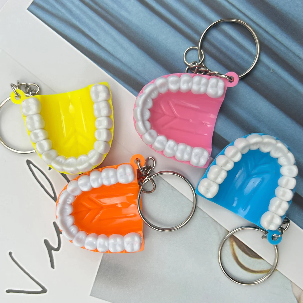 10 قطعة/الوحدة الأسنان على شكل المفاتيح المحمولة نموذج الأسنان العلوي الفك قلادة Maxillary مفتاح سلسلة طب الأسنان اكسسوارات طبيب الأسنان هدية #5