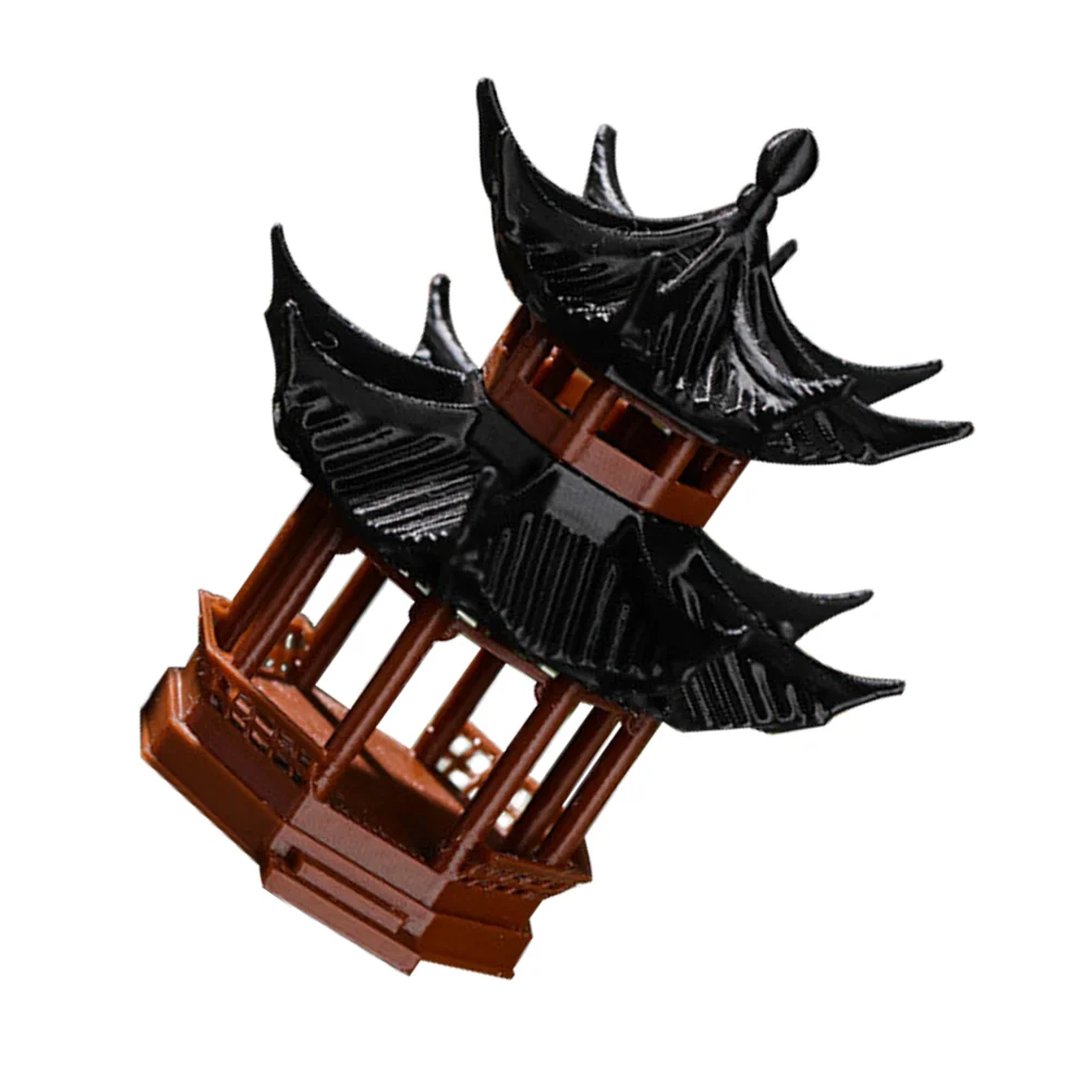 

Pavilion Decorations Pagoda Statue Outdoor Fish Tank Zen Garden Simulation Desktop Ornament Retro