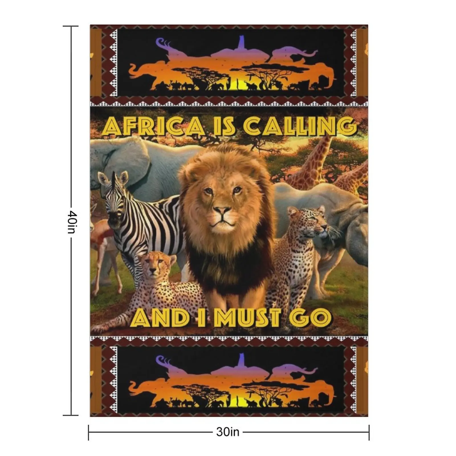 African is Calling And I Must Go Throw Blanket Luxury Brand Sofa Beach christmas gifts Decorative Beds wednesday Blankets