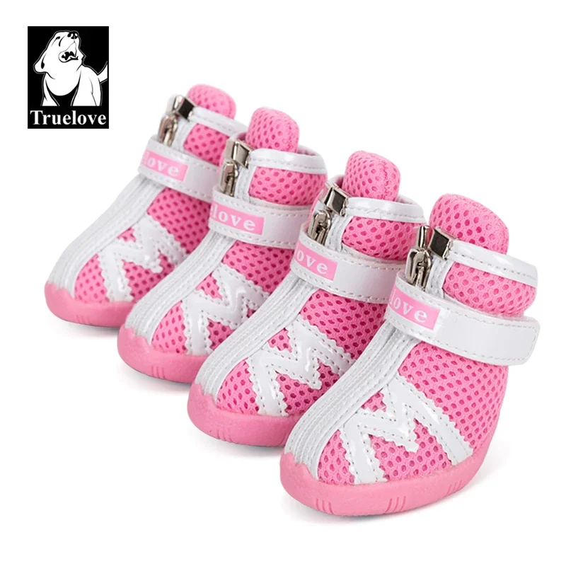 TRUELOVE Soft And Comfortable Pet Shoes TLS5911 Smooth Zipper Strong Hook&loop Breathable Mesh Non-slip Wear-resistant Sole