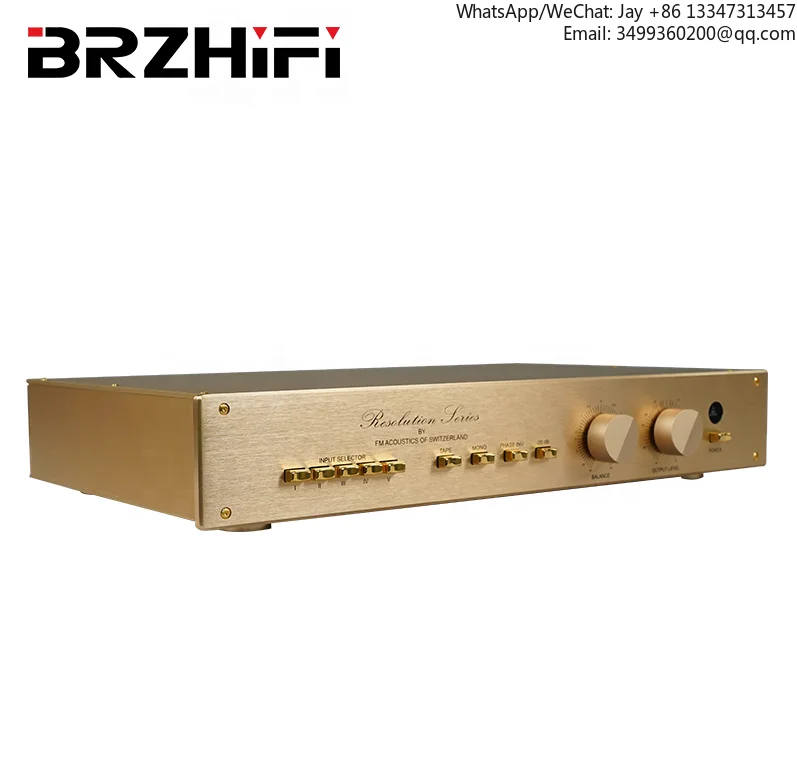 

Classic Gold Clone FM255 HiFI High Power Audio Preamplifier Stereo Preamplifier Home Speaker Audio System