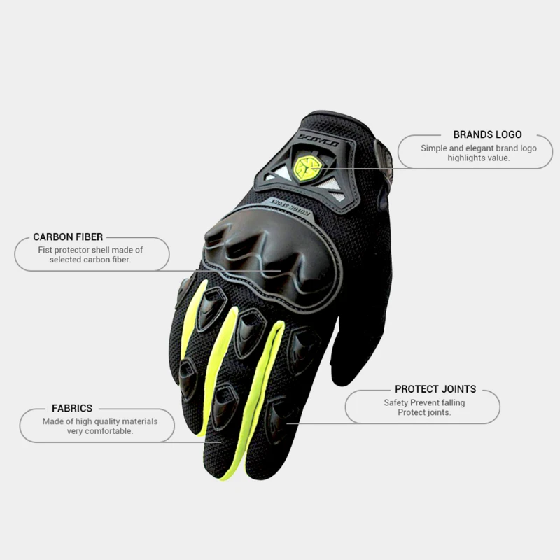 SCOYCO Summer Motorcycle Gloves Breathable Guantes Moto Gloves Motorbike Gloves Touch Function Motocross Off-Road Racing