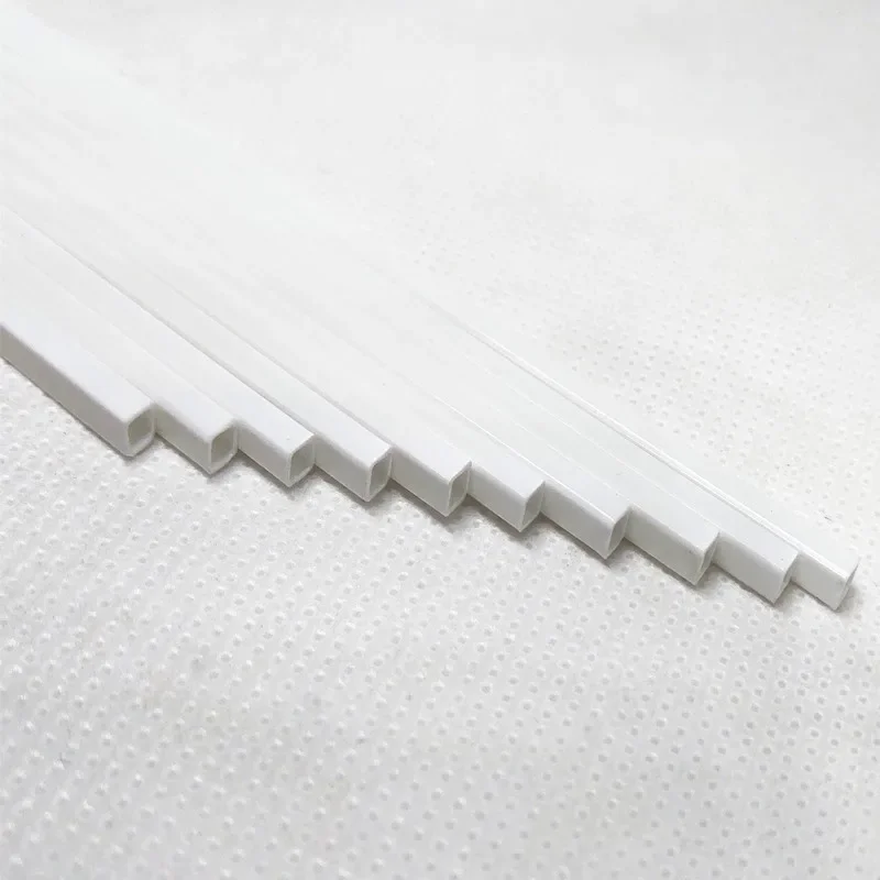30 pcs  3*3/4*4/5*5/6*6/8*8 abs hollow tube used in model building decoration Length 50 cm DIY model materials