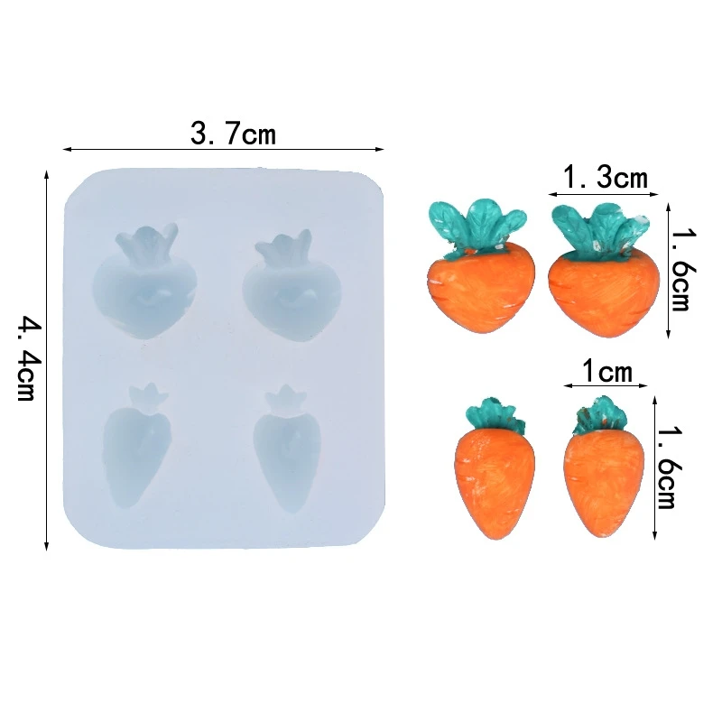 Aomily Cute Carrots Shaped Silicone Molds Cookies DIY Handmade Fondant Cake Mold Sugar Craft Chocolate Moulds Tools Cake Decor