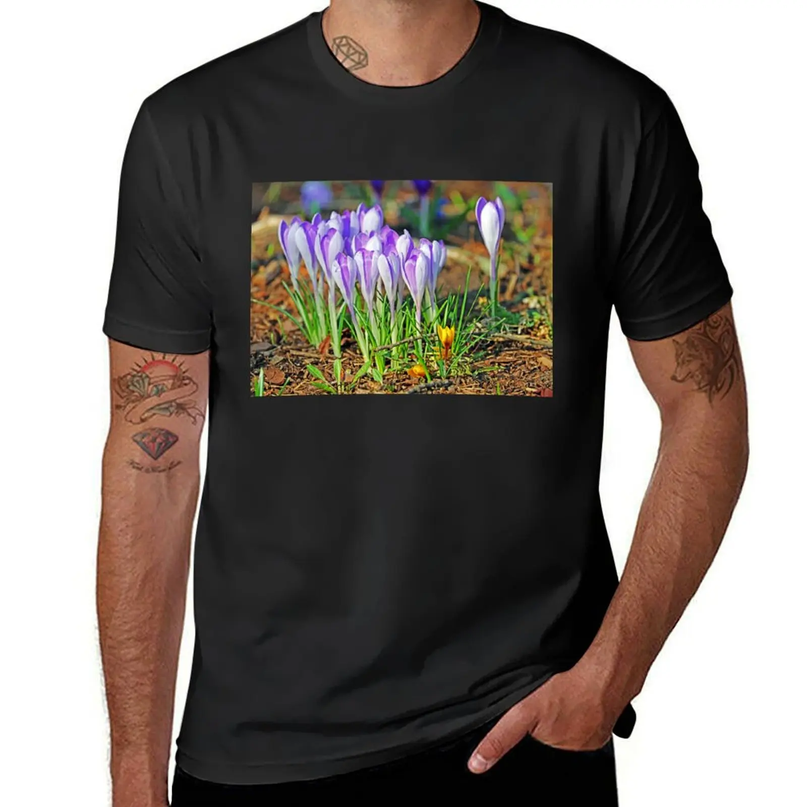 Crocus In The Wild T-shirt oversizeds summer tops hippie clothes boys whites t shirt men