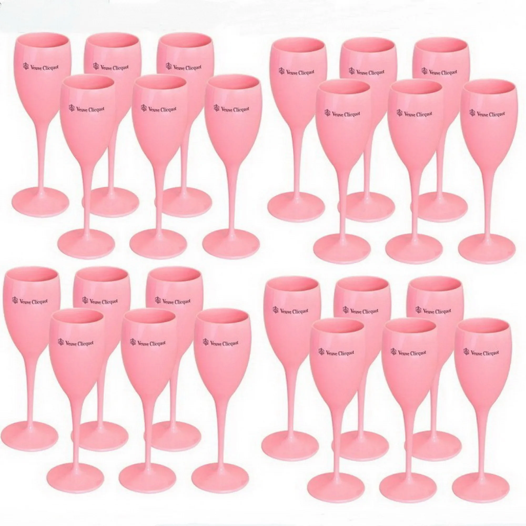 175ml Acrylic Pink Orange Champagne Flutes Wholesale Party Wine Glasses Acrylic Party Cocktail Glass For Restaurants Bar