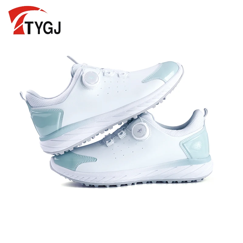 TTYGJ Golf shoes, women's shoes, rotating button shoes, waterproof, casual, breathable new non slip women's sports shoes