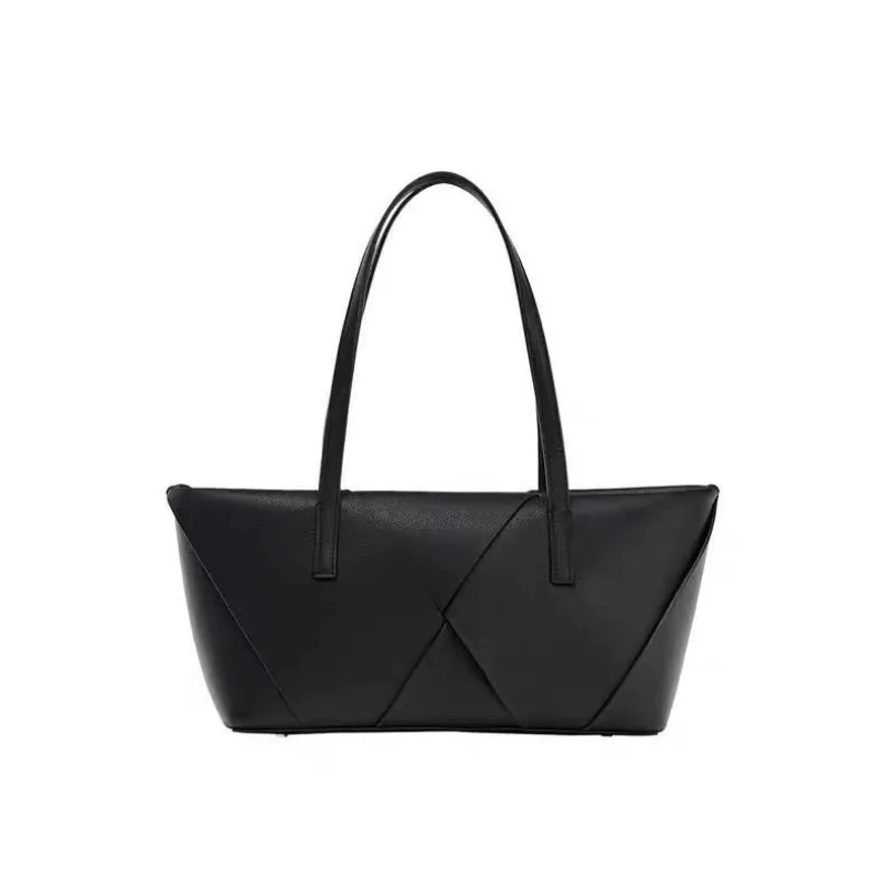 

Retro large-capacity commuter single-shoulder bag - new style with simple and elegant design, fashionable hand-held tote bag