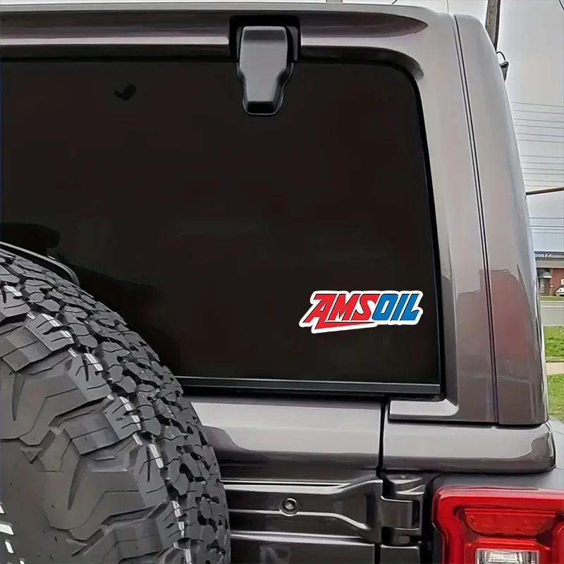 1 قطعة AMSOIL سباق النفط شارات الفينيل ، عالية الجودة ملصقات السيارات مقاوم للماء ، أداء النفط العلامة التجارية ملصق الملحقات
