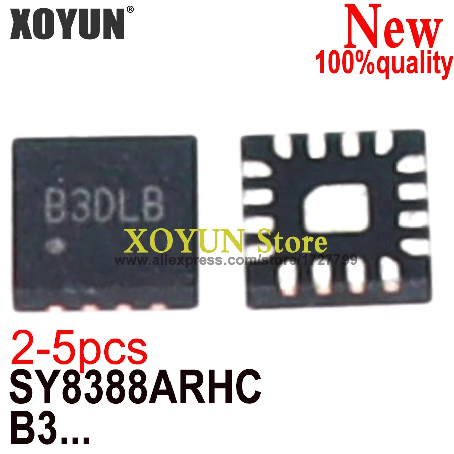 (2-5piece)100% New SY8388ARHC SY8388A SY8388 B3ELF B3DWD B3... QFN-16 Chipset