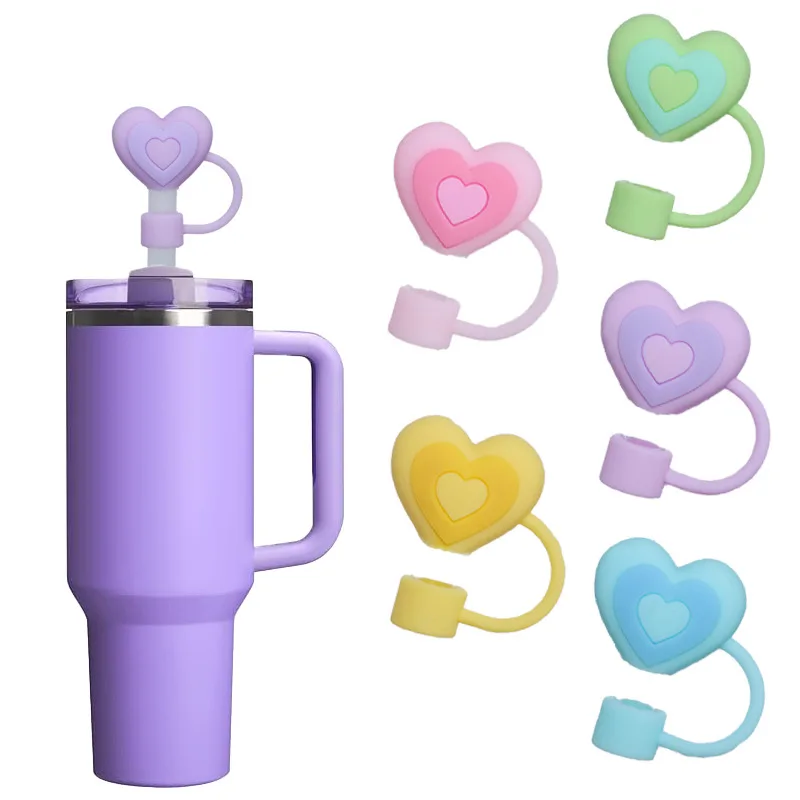 2pcs Water Bottle Bottom Bumper Silicone 10mm Straw Cover Cup Accessories Set For 30oz 40oz Tumbler Protective Boot Sleeve
