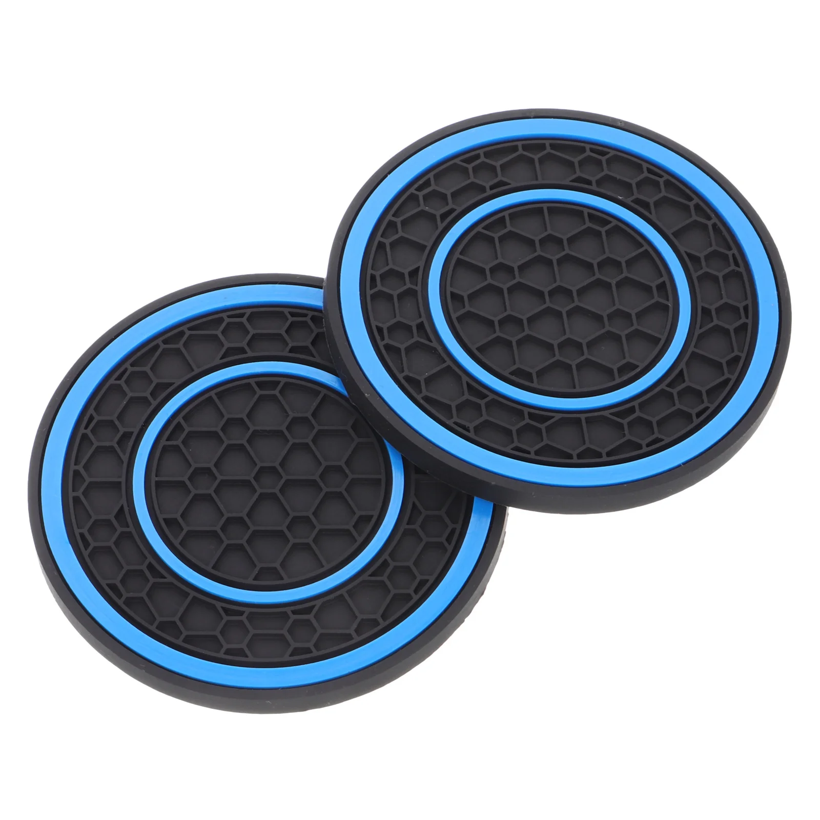 

2Pcs Non-Slip Silicone Car Cup Holder Coasters Universal Auto Waterproof Insulation Mats Black Minimalist Elegance