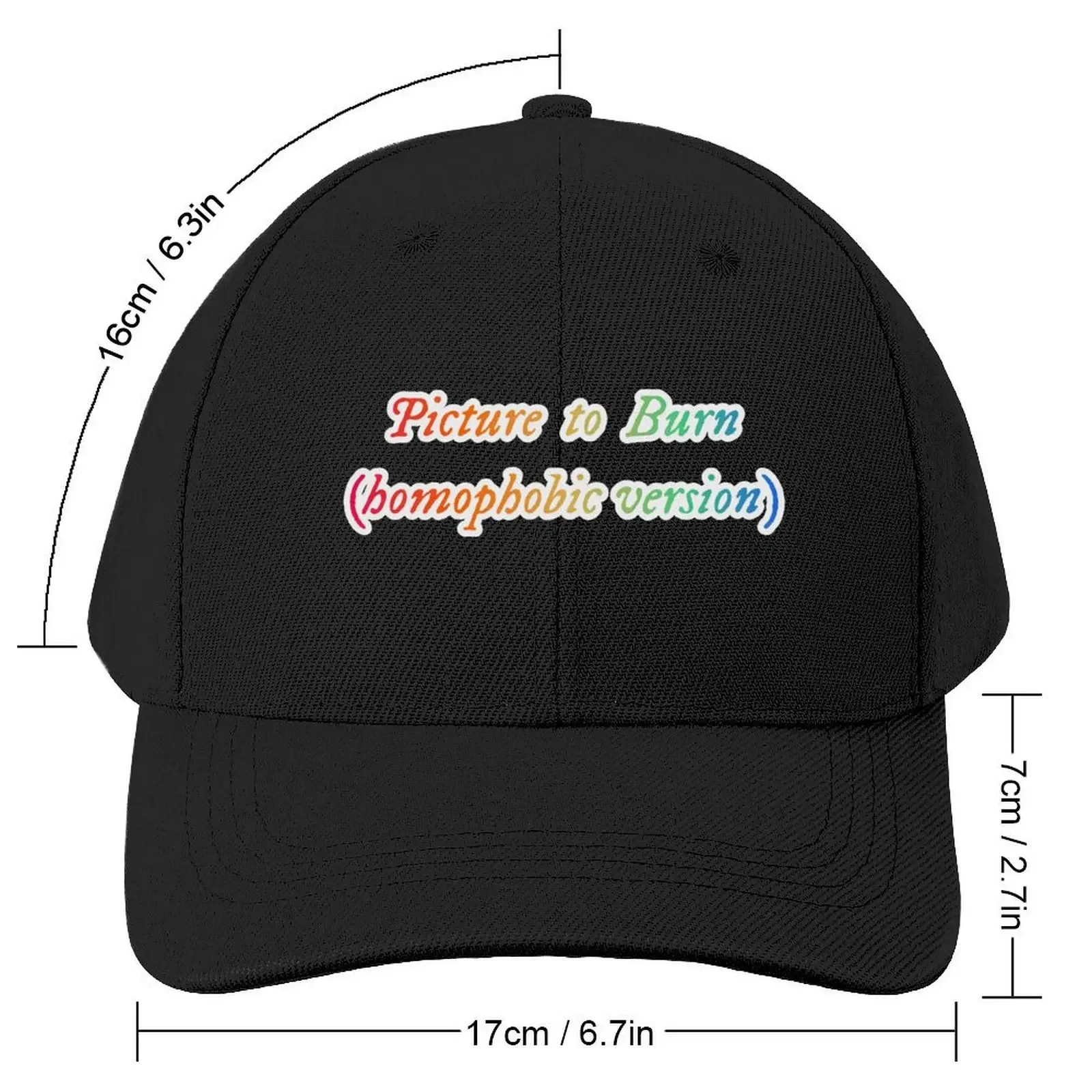 Picture To Burn Homophobic Version Funny LGBT Sticker Baseball Cap summer hat western Hat Men's Women's