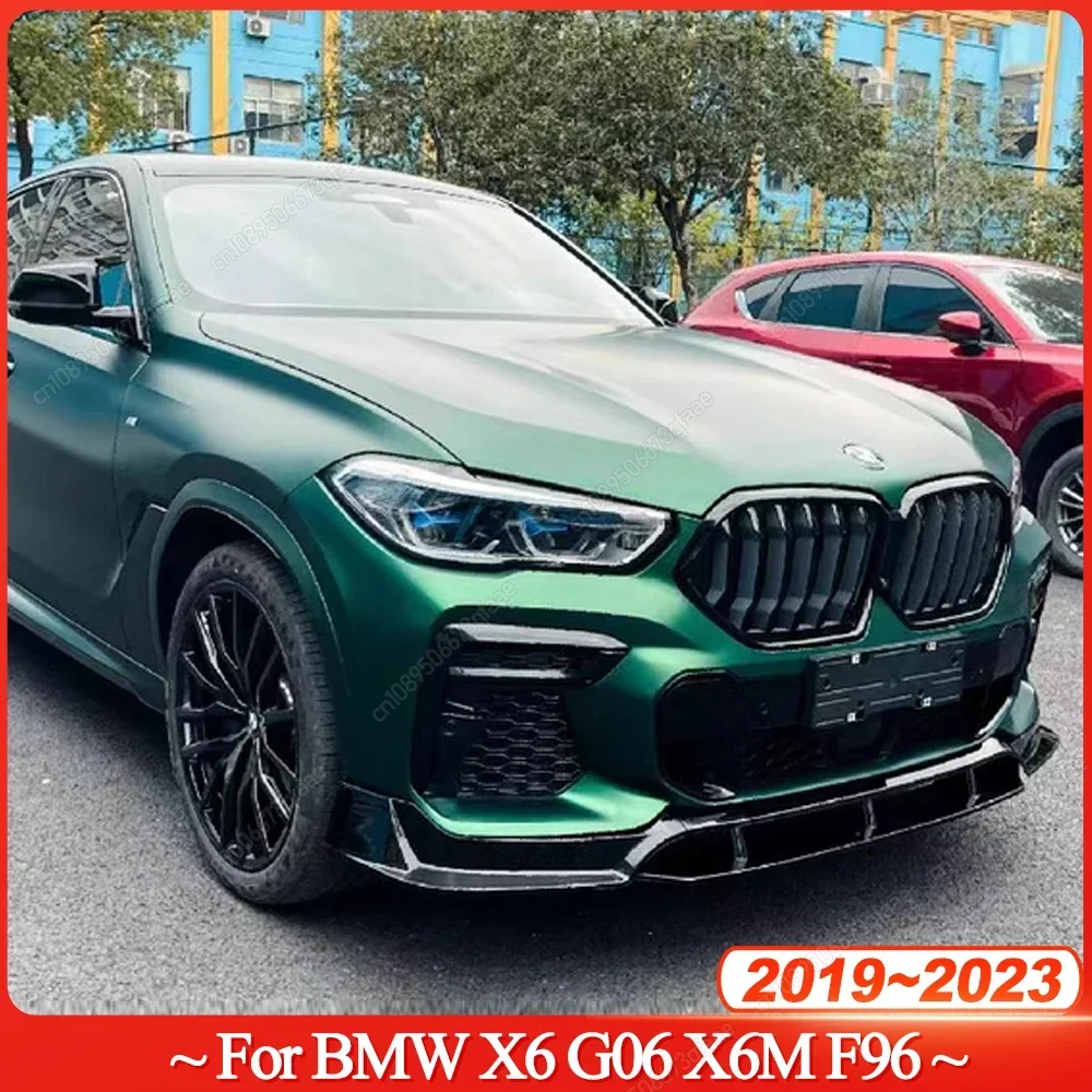 

Single Slat Car Front Bumper Grill For BMW X6 G06 M50i M50d X6M F96 2019-2023 Gloss Black Front Kidney Grille Bodykits Tuning