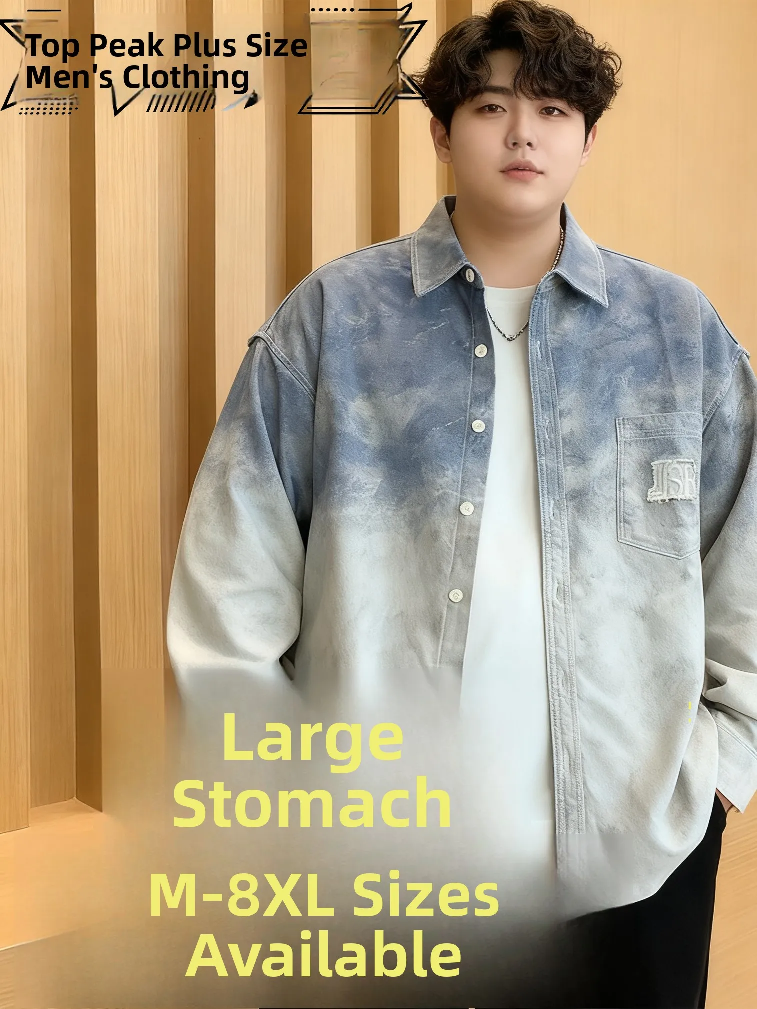 

plus Size Men's Casual Loose Fit Jaet Cotton irt Spring Autumn New Sle Pure Cotton Collar Long Sve Outerwear