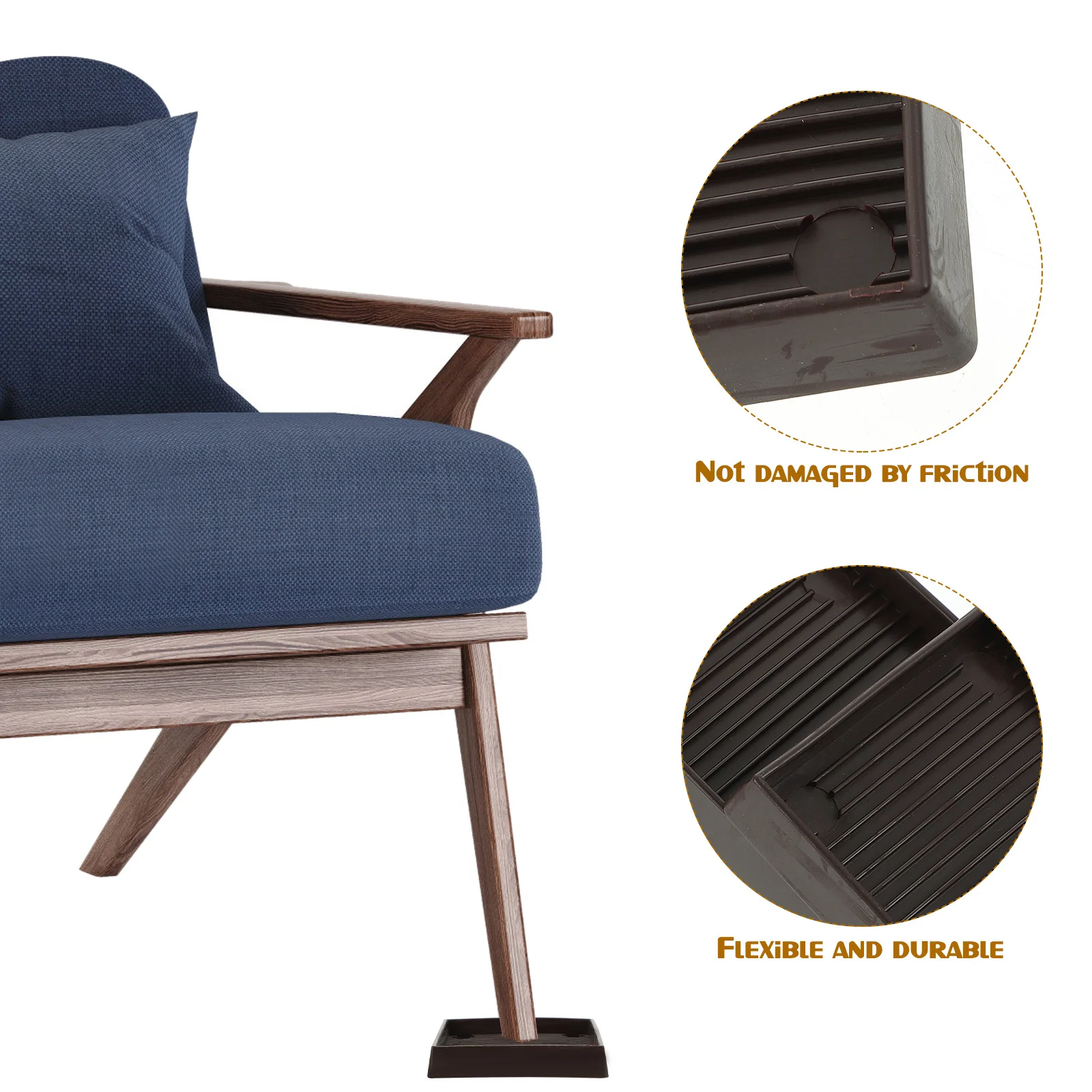 

4Pcs Furniture Caster Pads Nonslip Floor Protectors for Sofa Bed Chair Hardwood Floors Furniture Stoppers Bed Stoppers