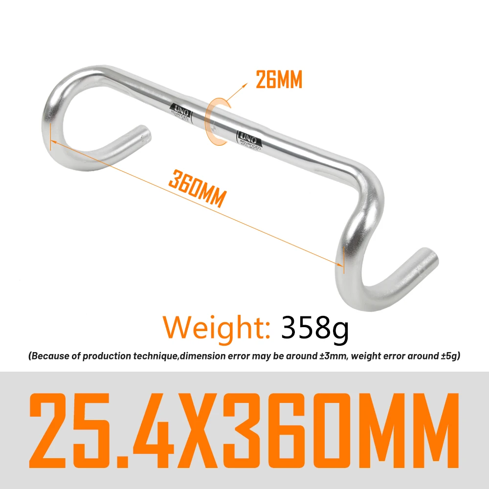 UNO UltraLight Racing Rennrad Lenker Bent Bar 25,4/31,8 MM 360/380/400/420/440/460 MM 6061 Aluminium Legierung Vorbau Lenker