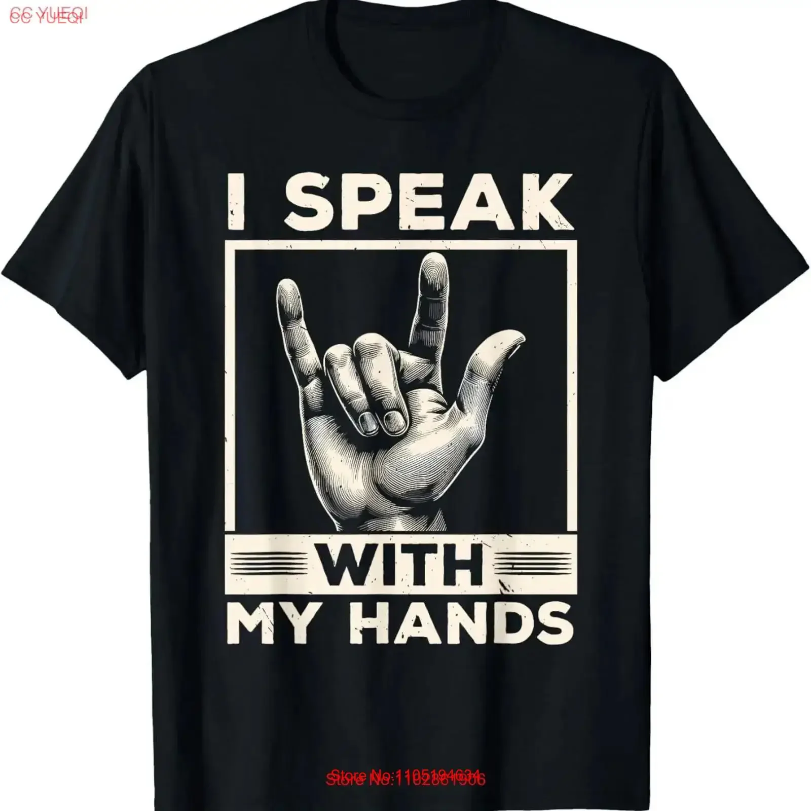 NEW LIMITED I Speak With My Hands ASL Teacher American Sign Language T Shirt vintage Washed Soft Slightly Breathable Casual