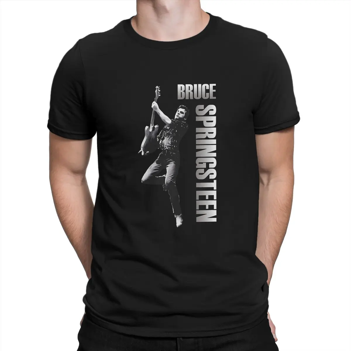 MUSIC Men TShirt Bruce Springsteen O Neck Short Sleeve Fabric T Shirt Funny High Quality Gift Idea