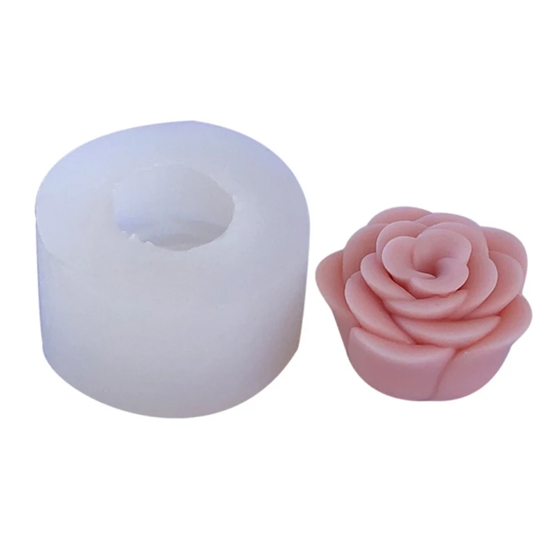 3D Silicone Mold, Camellia Flower Mold for Candle Gypsum Ornament Home Decor Valentine Gift Resin Craft