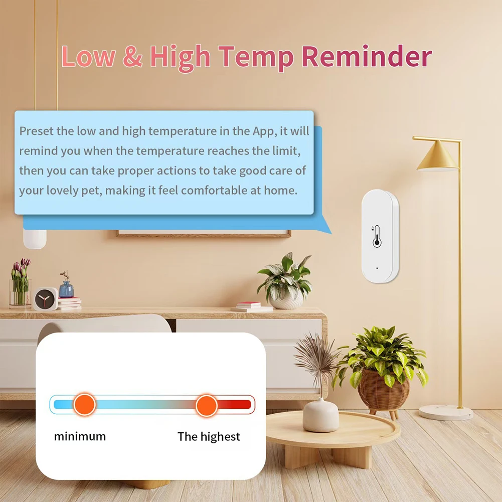 For Cozylife WIFI Smart Temperature And Humidity Detector Indoor Wireless Sensor Smart Temperature And Humidity Sensor