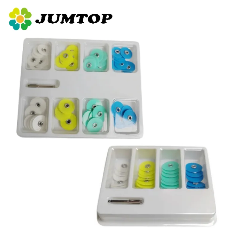 

JUMTOP 40/80 шт. полировальные диски для композитов, керамики и стеклоиономерных реставраций, стоматологические инструменты