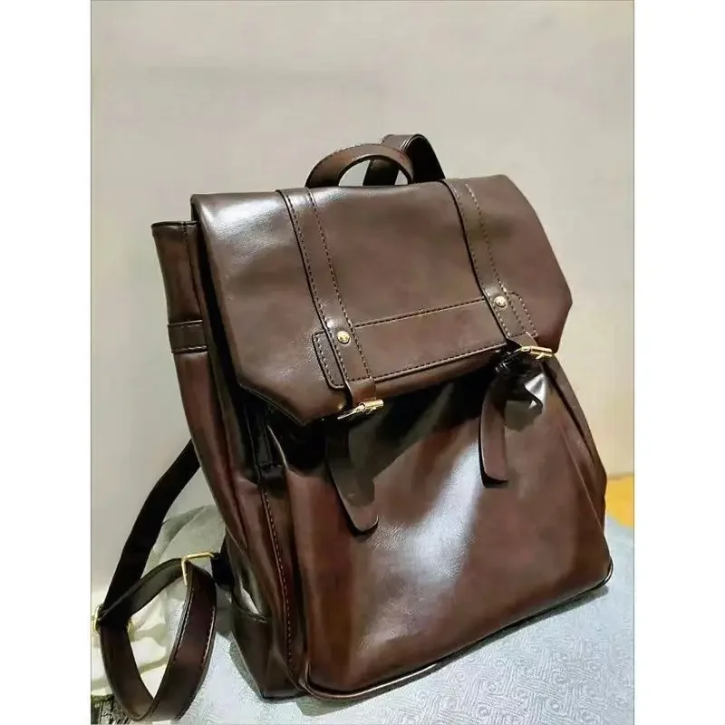 Miyagawa-mochila escolar estilo uniforme japonés JK para mujer, bolso marrón Vintage, mochilas para estudiantes universitarios y aulas, otoño 2024