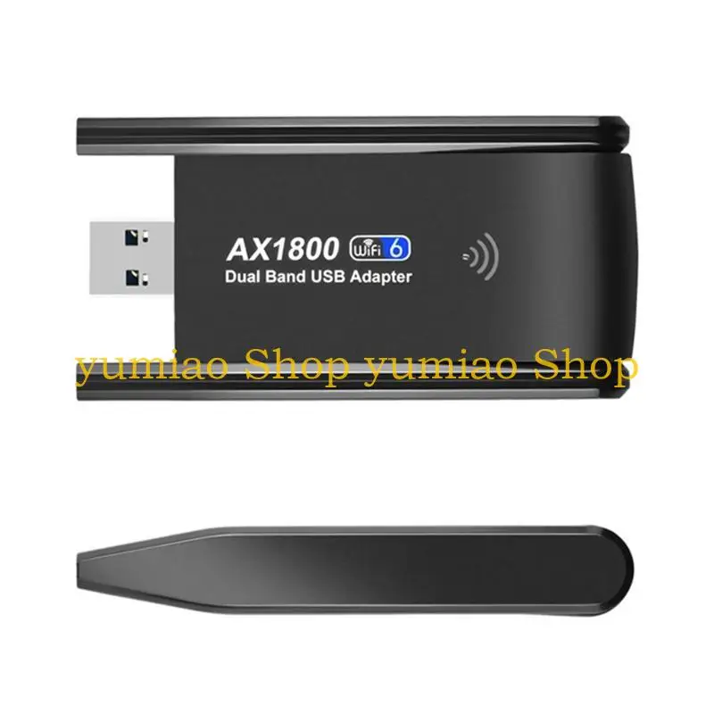 

587B Wireless WiFi 6 Adapter USB Gigabit Card 1800Mbps Dual Band 2.4Ghz/5Ghz for Desktop Laptop for Windows 10/8