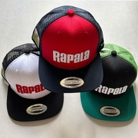 RAPALA embroidered fishing hat flat brim hat men's mesh back Women's adjustable baseball fishing golf outdoor hat