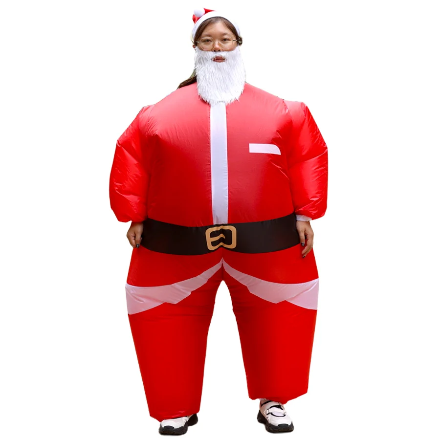 Christmas Inflatable Clothing - Funny Santa Claus Snowman Gingerbread Man Inflatable Set, Adult Christmas Party Inflatable Cloth view 4
