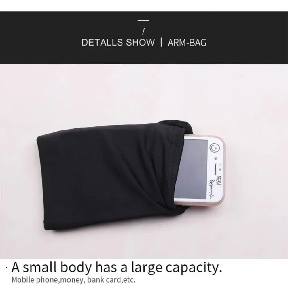 

Terylene Cell Phone Armbags Non-slip Universal Running Phone Holder Elastic Lightweight Sports Pouch Band Gym Running