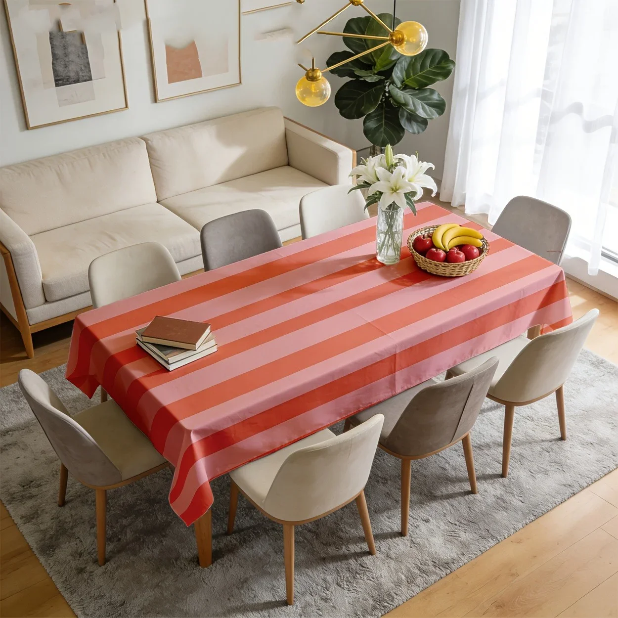 Tablecloth Suitable for indoor and outdoor festive party decorations, such as Valentine's Day, Carnival, and Easter.xzj