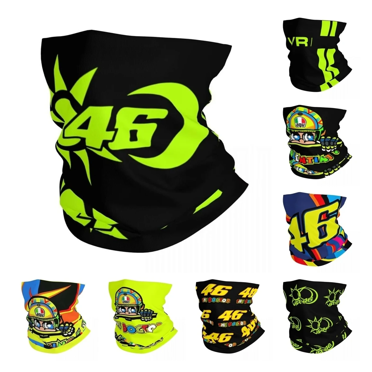 Moto-Gp Rossi Motocross Bandana Neck Cover Racing Speed Mask Scarf Multi-use Headband Outdoor Sports Unisex Adult Washable