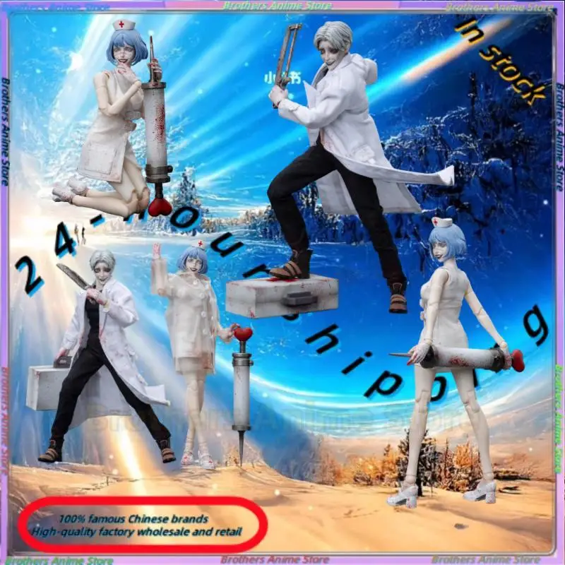 

В наличии JOYTOY Nine Level Society Chaos Frontline Series Dark Doctor White Night Сумасшедшая медсестра Qiqi подвижная кукла