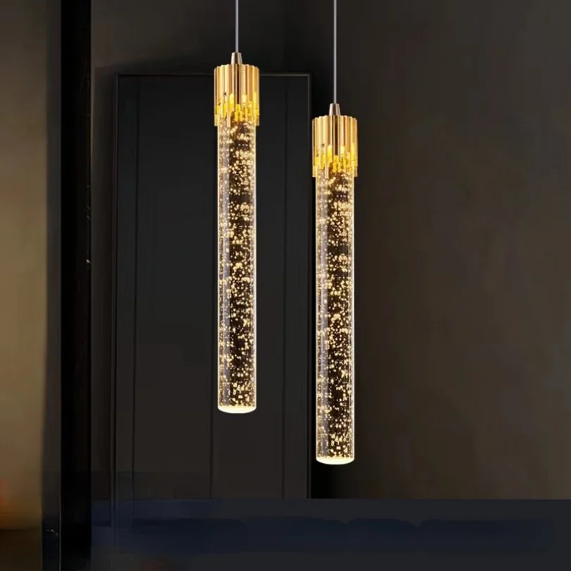 Crystal Pendant Lighting for Bedroom Bedside Kitchen Bathroom Decoration Hanging Lights Ceiling Suspension Lamp Modern Led