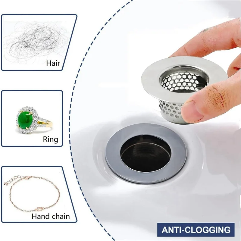 【Flash Sale】Bathtub Drain Cover, Bathroom Sink Strainer, Drain Hair Catcher For Bathtub Laundry Utility Sink, (3-Pack)