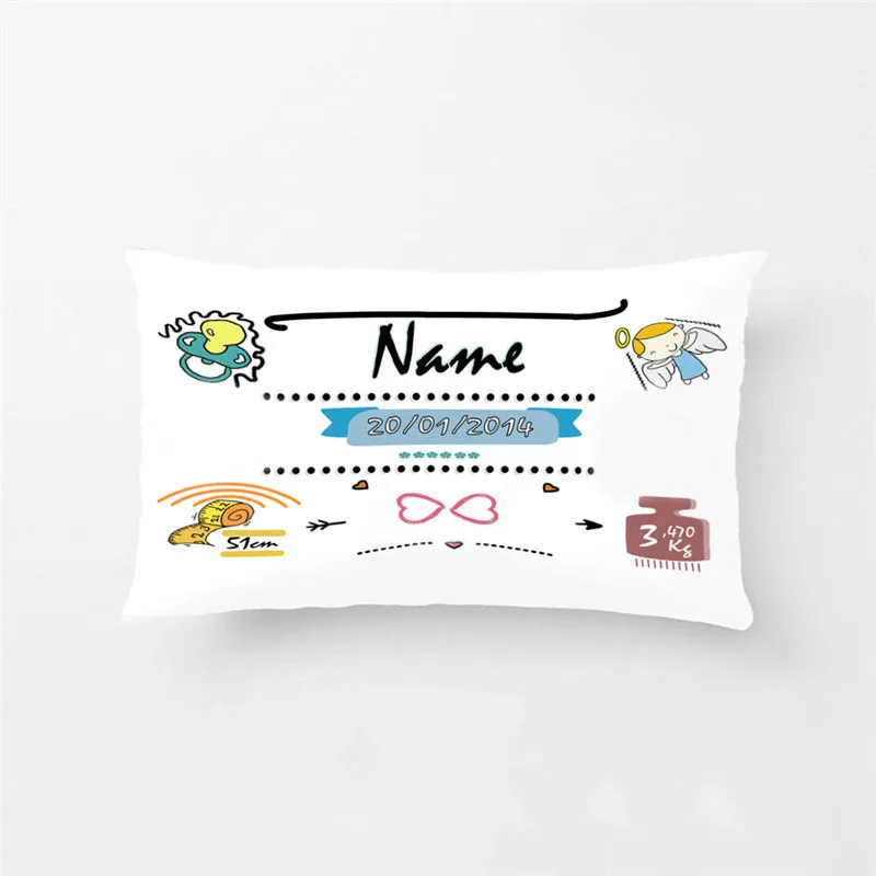 

Personalized Baby Birth Pillow Case New Baby Welcome Gift, Decorative Cushion Cover Baby Girl Custom Pillow Case Name Pillowcase