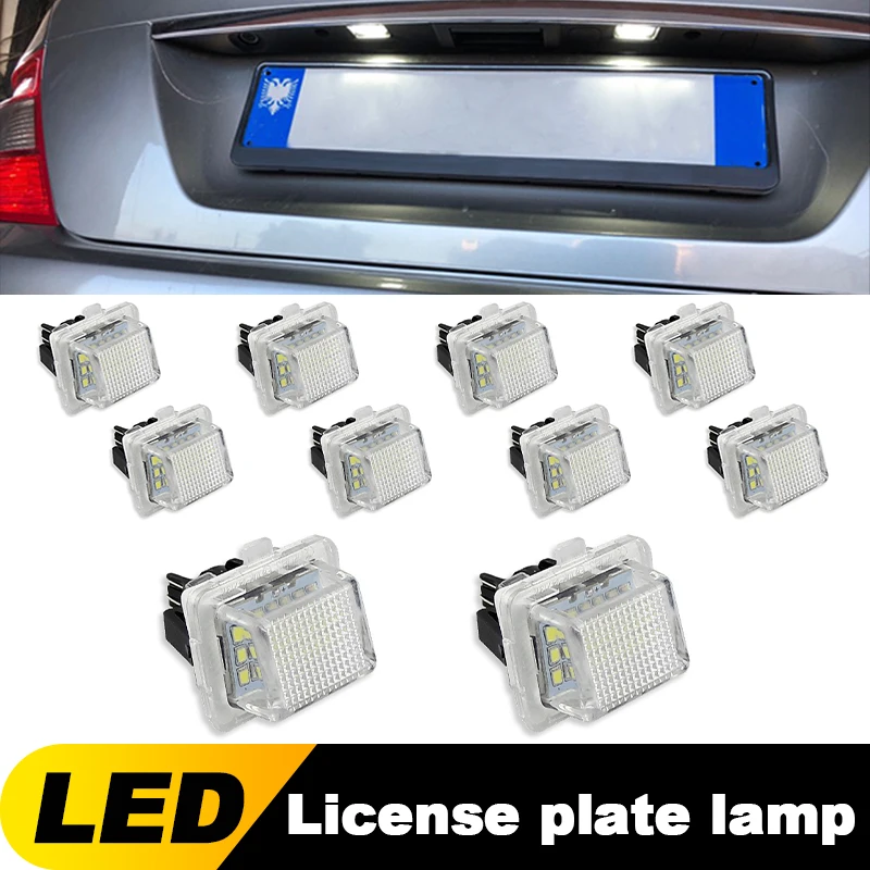 10PCS LED License Plate Light Car Rear Lamp For Mercedes Benz W205 2014-up S-Class W221 2005-2011 CL-Class W216(C16) 2006-2011