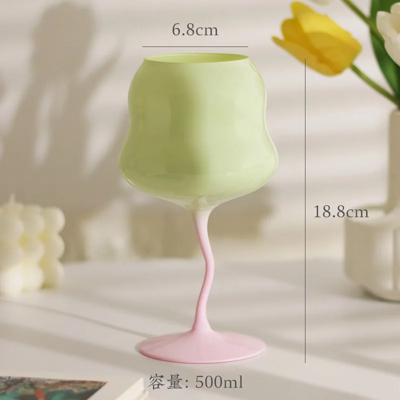 كريم صغير طازج S كوب معكرون كريستال زجاج أحمر كأس للنبيذ كأس ريترو تويست كأس للنبيذ كؤوس الشمبانيا