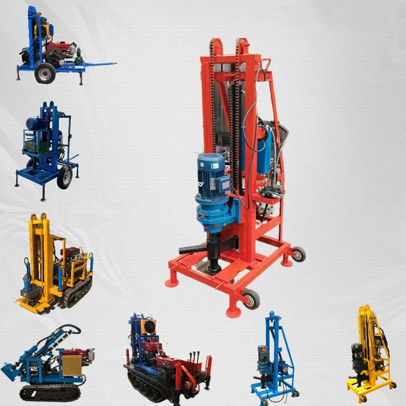 

Electro-hydraulic telescopic drilling rig, wheel outlet 100m water well drilling rig, water well drilling rig factory