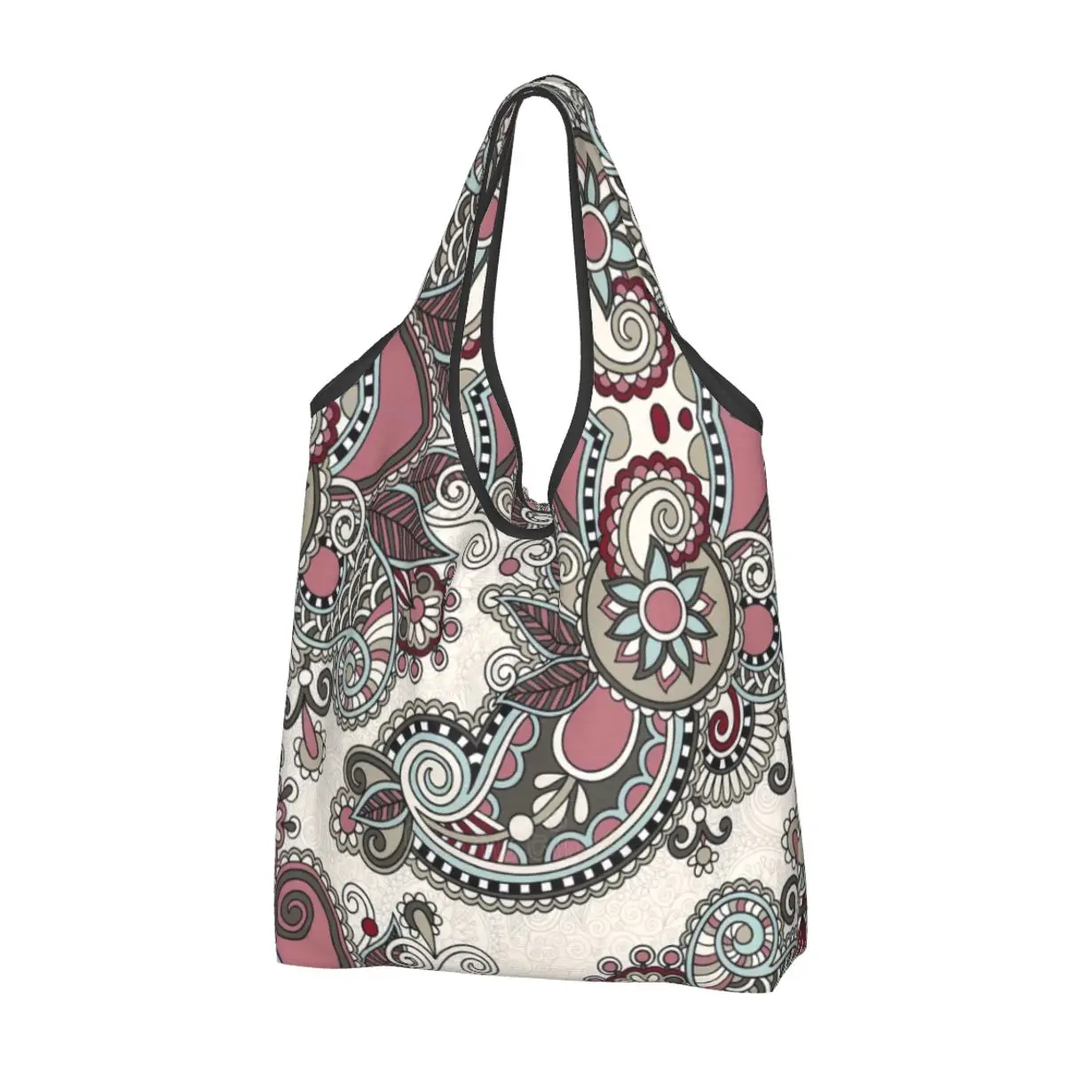 Mandala Flower Deanfun Colorful Grocery Shopping Bags Fashion Shopper Shoulder Tote Bag Large Capacity Portable Handbag