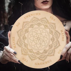 20cm Wooden Lotus Crystal Grid Display Board Base Tray Coaster Sacred Geometry Buddhist Meditation YOGA Healing Art Decoration
