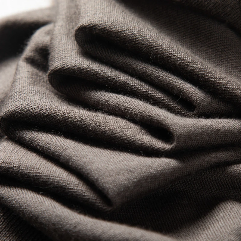 100% cashmere men's pullover business casual knitted spun sweater Mock Neck Tops loose Jumper high-quality luxury Half zipper